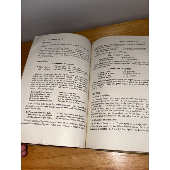 El Español Al Día Book One Hardcover Spanish Language Textbook 1956 Laurel Turk - Picture 13 of 16
